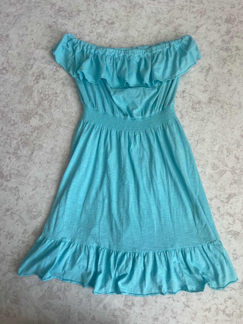 Lilly Pulitzer Girls Off-Shoulder Ruffle Dress - Aqua